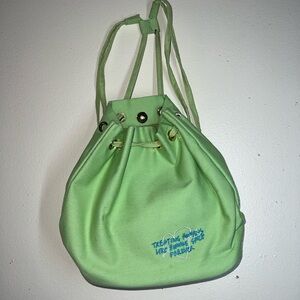 Green Drawstring Women's Bag